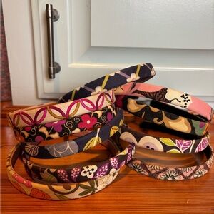 TEN 10 Vintage Vera Bradley Floral Patterned Headbands Set